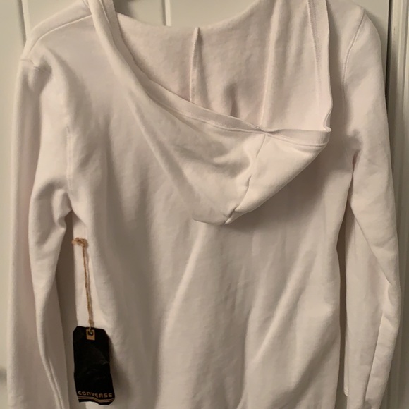 BRAND NEW Soft White Converse Hoodie - Picture 4 of 11